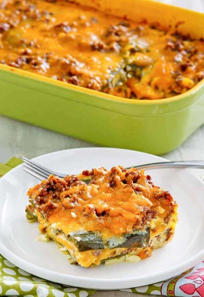Easy Baked Beef Chiles Rellenos Casserole