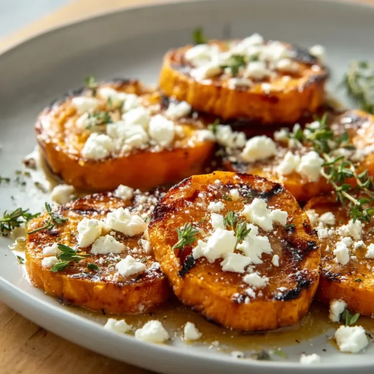 Roasted Sweet Potato Rounds with Honey and Feta